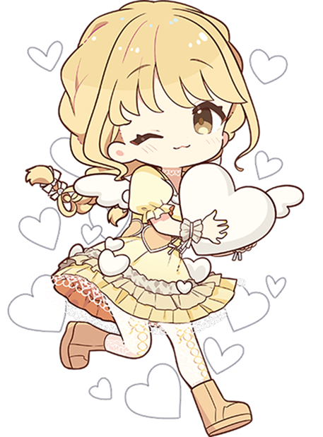 喜ぶキャラクター